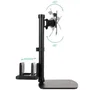 Tooq Soporte de Mesa para Monitor 17-27 Pulgadas con Soporte para CPU, Negro